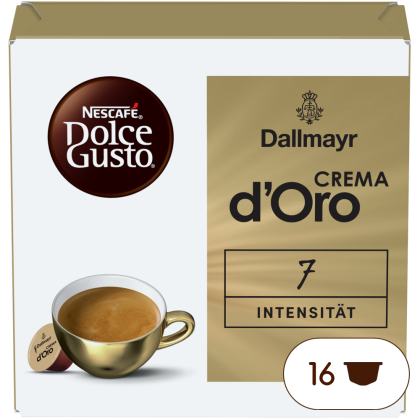Pack of 16 Dallmayr Crema d'Oro NESCAFÉ® Dolce Gusto® NESCAF√â¬Æ Dolce Gusto¬Æ coffee pods