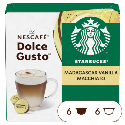 Pack of 12 STARBUCKS® LATTE MACCHIATO VANILLA NESCAF√â¬Æ Dolce Gusto¬Æ coffee pods