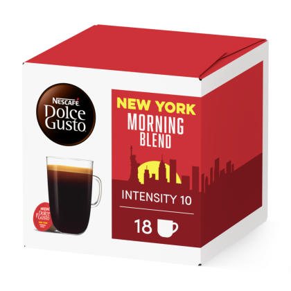 Pack of 18 NEW YORK MORNING BLEND NESCAF&radic;&acirc;&not;&AElig; Dolce Gusto&not;&AElig; coffee pods