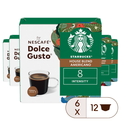 Pack of 72 STARBUCKS® House Blend Americano x6 NESCAF√â¬Æ Dolce Gusto¬Æ coffee pods