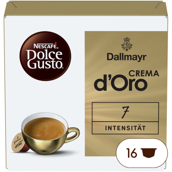 Pack of 16 Dallmayr Crema d'Oro NESCAFÉ® Dolce Gusto® NESCAF√â¬Æ Dolce Gusto¬Æ coffee pods