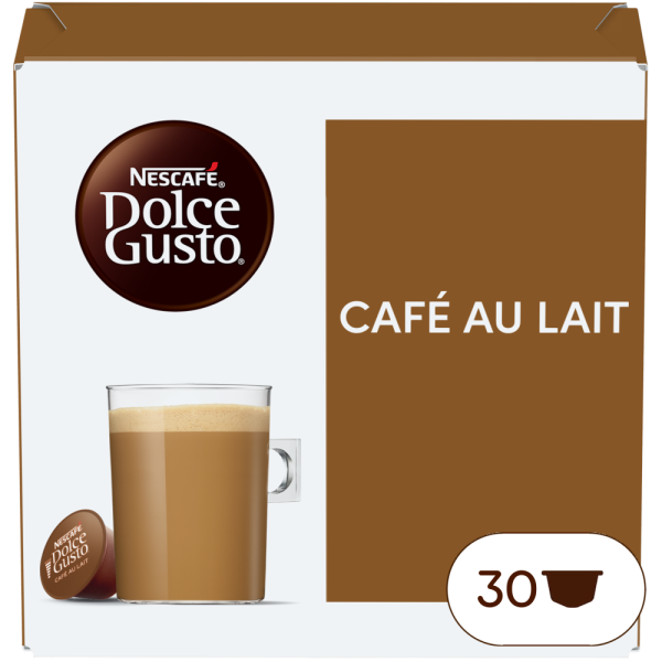 Pack of 30 Café au Lait NESCAF√â¬Æ Dolce Gusto¬Æ coffee pods