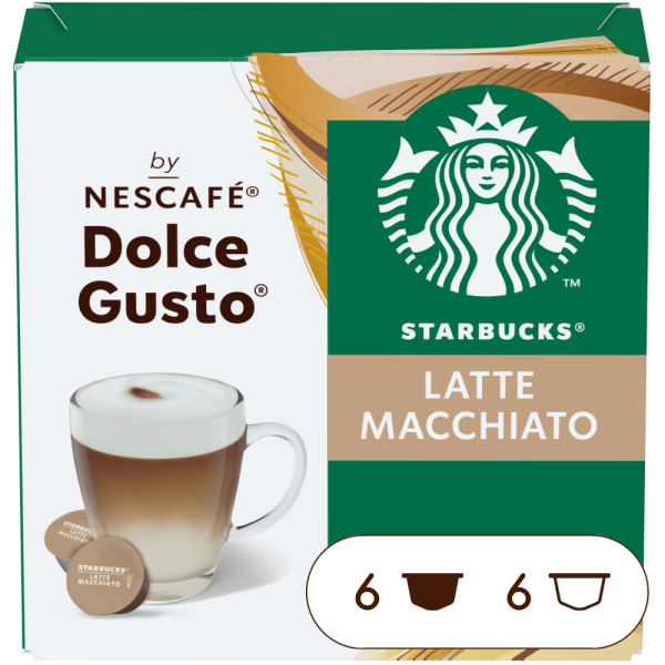 Pack of 12 STARBUCKS LATTE MACCHIATO NESCAF√â¬Æ Dolce Gusto¬Æ coffee pods