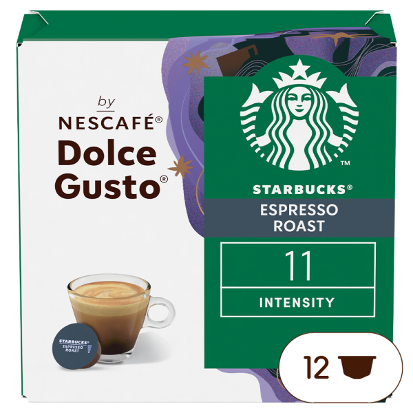 Pack of 12 STARBUCKS ESPRESSO ROAST NESCAF√â¬Æ Dolce Gusto¬Æ coffee pods