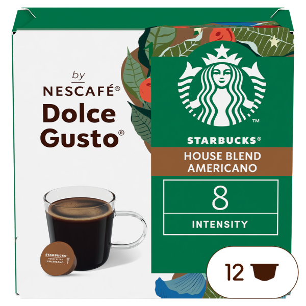 Pack of 12 STARBUCKS HOUSE BLEND AMERICANO  NESCAF√â¬Æ Dolce Gusto¬Æ coffee pods