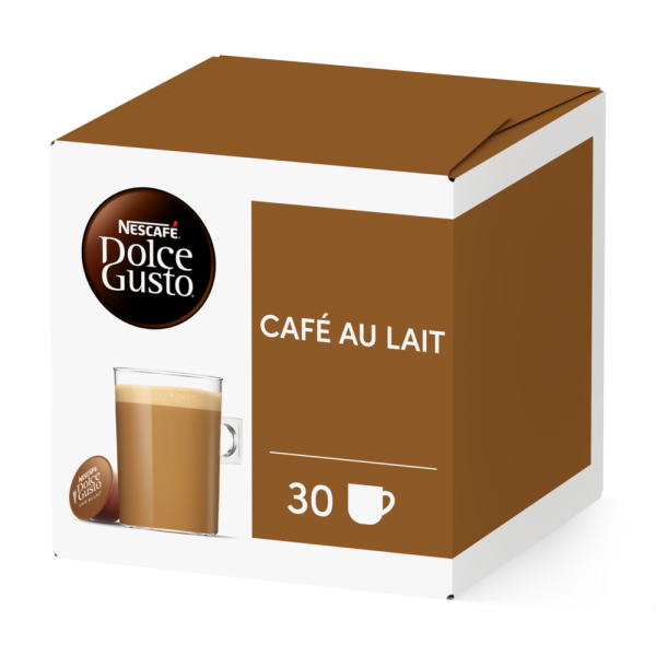 Pack of 30 Café au Lait NESCAF√â¬Æ Dolce Gusto¬Æ coffee pods
