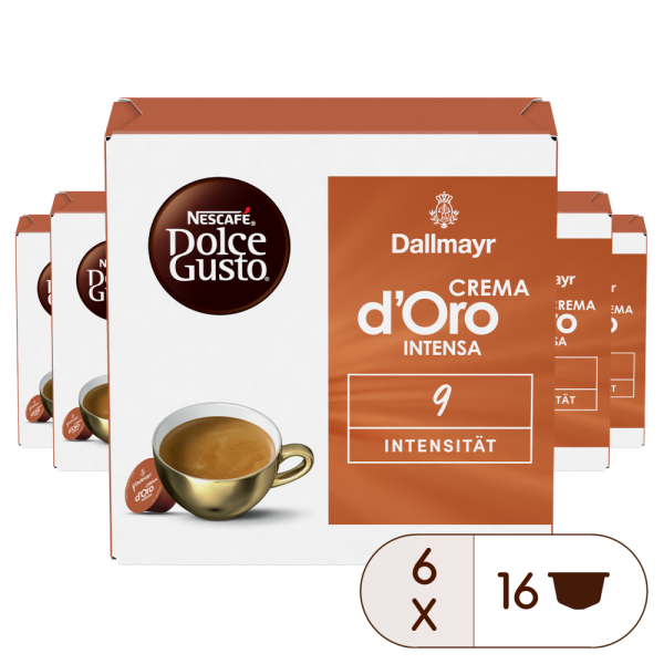 Pack of 96 Dallmayr Crema d'Oro Intensa NESCAFÉ® Dolce Gusto® x6 NESCAF√â¬Æ Dolce Gusto¬Æ coffee pods