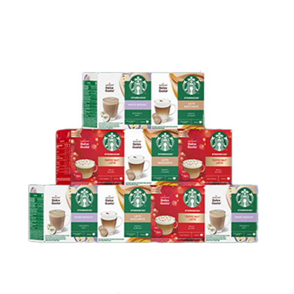 Świąteczny zestaw kaw białych Starbucks
