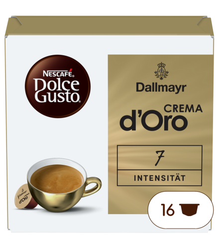 Pack of 16 Dallmayr Crema d'Oro NESCAFÉ® Dolce Gusto® NESCAF√â¬Æ Dolce Gusto¬Æ coffee pods