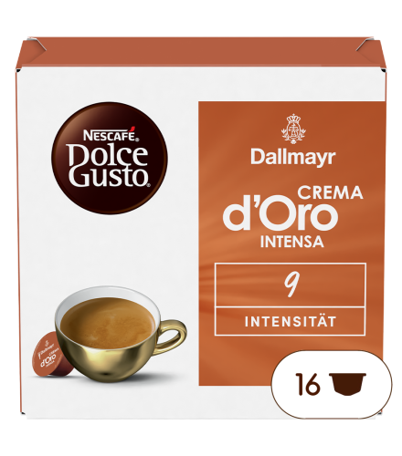 Pack of 16 Dallmayr Crema d'Oro Intensa NESCAFÉ® Dolce Gusto® NESCAF√â¬Æ Dolce Gusto¬Æ coffee pods