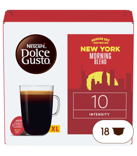 Pack of 18 NEW YORK MORNING BLEND NESCAF√â¬Æ Dolce Gusto¬Æ coffee pods