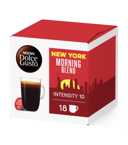 Pack of 18 NEW YORK MORNING BLEND NESCAF&radic;&acirc;&not;&AElig; Dolce Gusto&not;&AElig; coffee pods