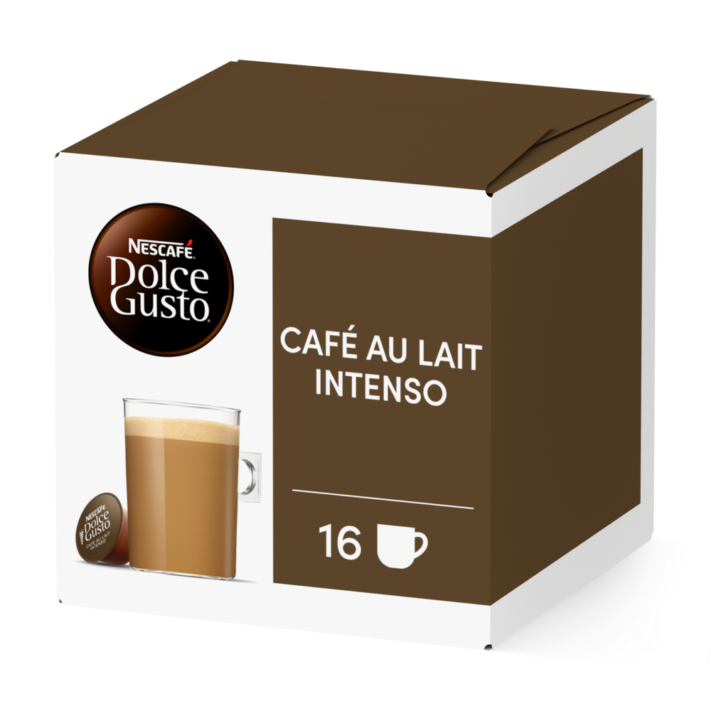 Pack of 16 CAFE AU LAIT INTENSO NESCAF√â¬Æ Dolce Gusto¬Æ coffee pods