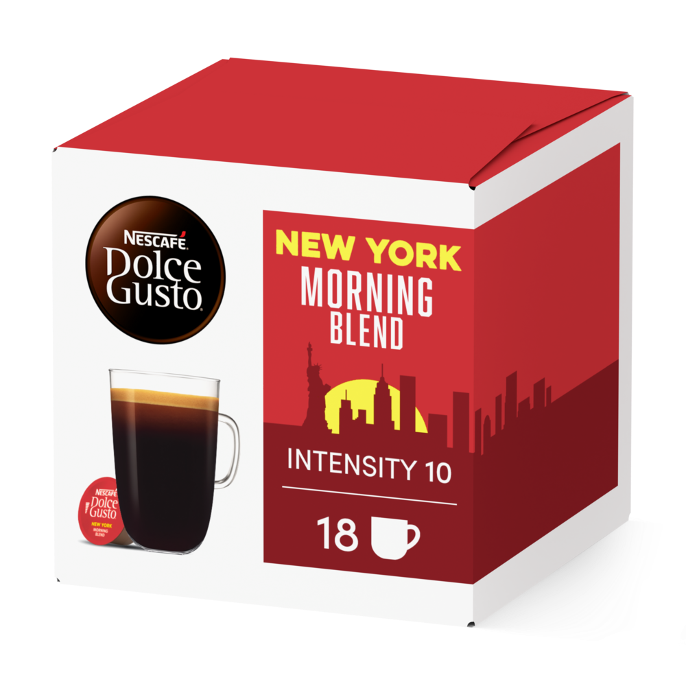 Pack of 18 NEW YORK MORNING BLEND NESCAF√â¬Æ Dolce Gusto¬Æ coffee pods