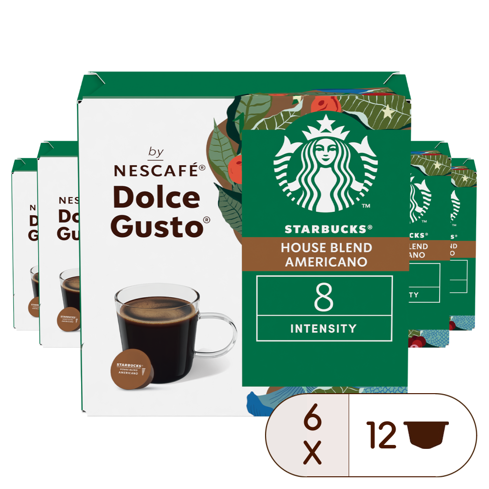 Pack of 72 STARBUCKS® House Blend Americano x6 NESCAF√â¬Æ Dolce Gusto¬Æ coffee pods Pack of 72 STARBUCKS® House Blend Americano x6 NESCAF√â¬Æ Dolce Gusto¬Æ coffee pods