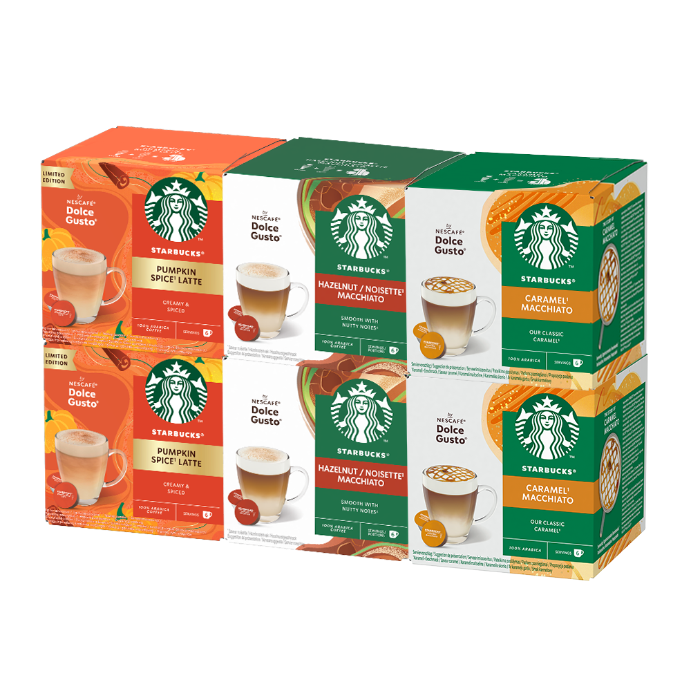 Jesienny zestaw kaw białych Starbucks